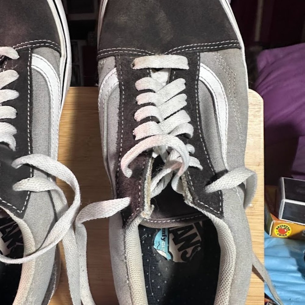 Vans OFF THE WALL Brown/White Casual Canvas Shoes Lace Up Size 10 Men’s